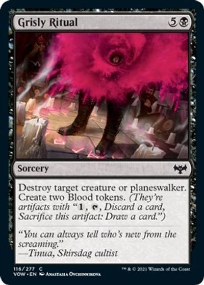 MTG - Grisly Ritual Foiled - Innistrad Crimson Vow (C) FRENLY BRICKS - Open 7 Days