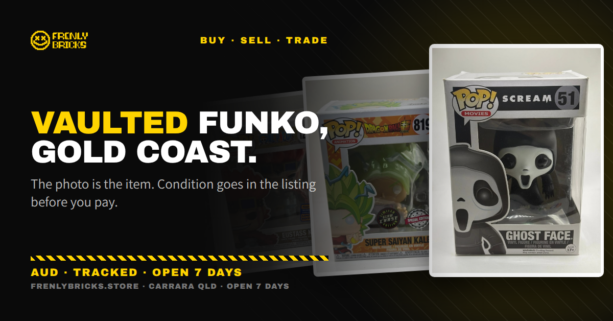 The Dark Knight is watching over your Funko orders. Ships safe and fast from the Gold Coast. Get it in days.