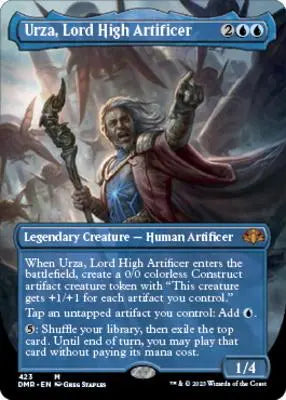 Urza, Lord High Artificer (Borderless) Dominaria Remastered Variants (M) Collector #: 423 FRENLY BRICKS - Open 7 Days