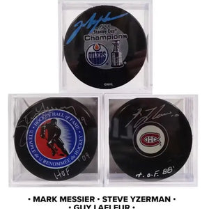 2024/25 Hit Parade Autographed Hockey Puck Legends Edition Series 1 Hobby Box - Mark Messier & Steve Yzerman FRENLY BRICKS - Open 7 Days