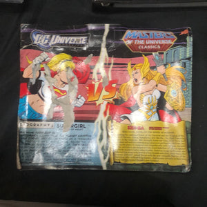 MOTUC Masters of the Universe Classics DC Universe She-Ra vs Supergirl Box Damage FRENLY BRICKS - Open 7 Days