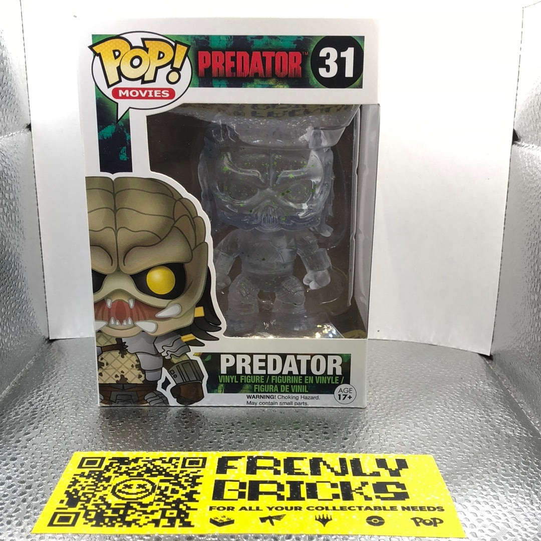 Funko Pop Movies: (Translucent) PREDATOR #31 FRENLY BRICKS - Open 7 Days