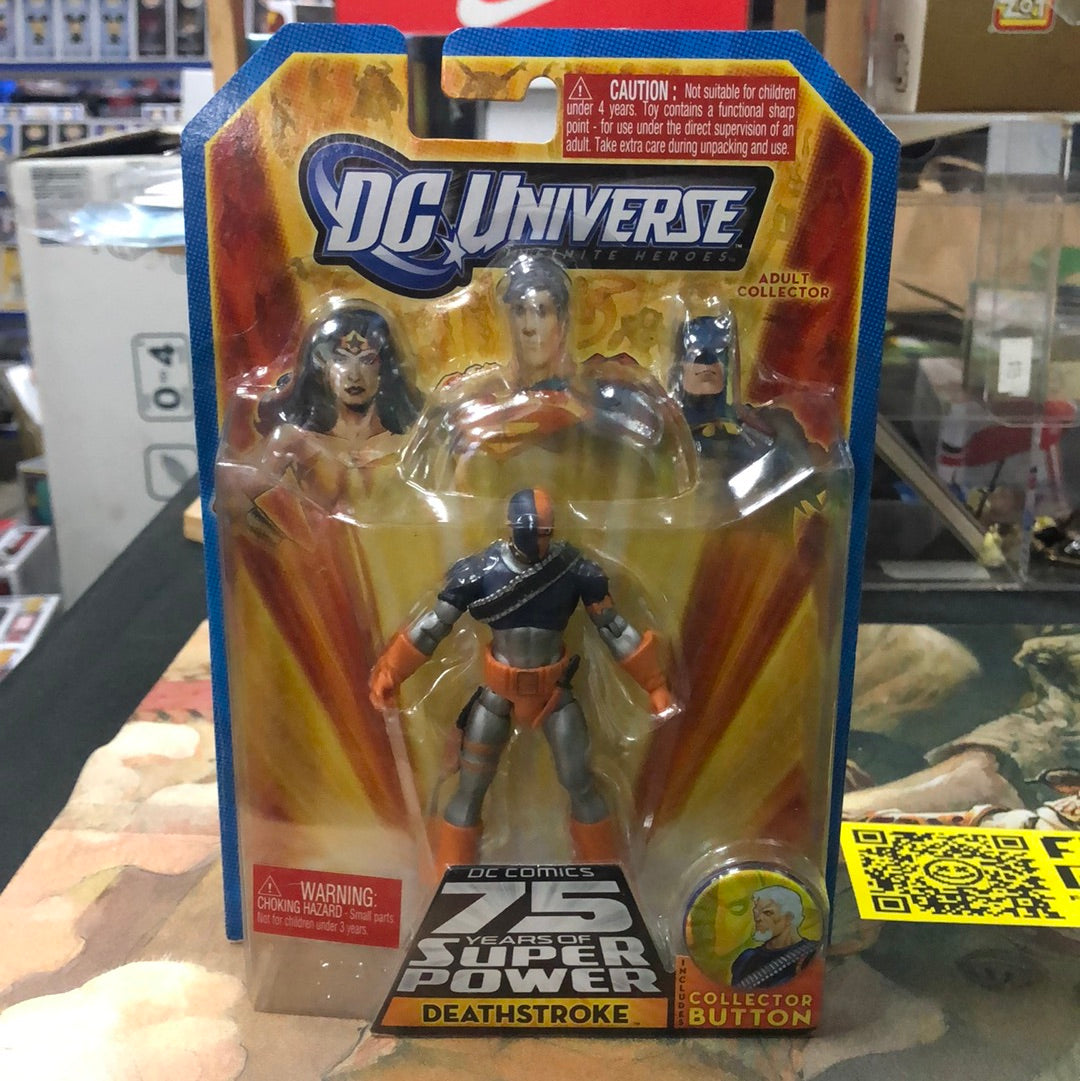 NEW 2009 DC UNIVERSE DEATHSTROKE 3 3/4" IN FIGURE 75 YEARS OF SUPER POWER! a27 FRENLY BRICKS - Open 7 Days