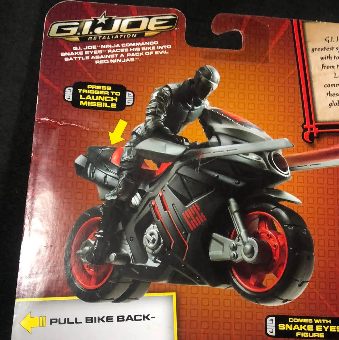 G.I.  Joe Retaliation Ninja Speed Cycle With Snake Eyes Action Figure 2011 FRENLY BRICKS - Open 7 Days