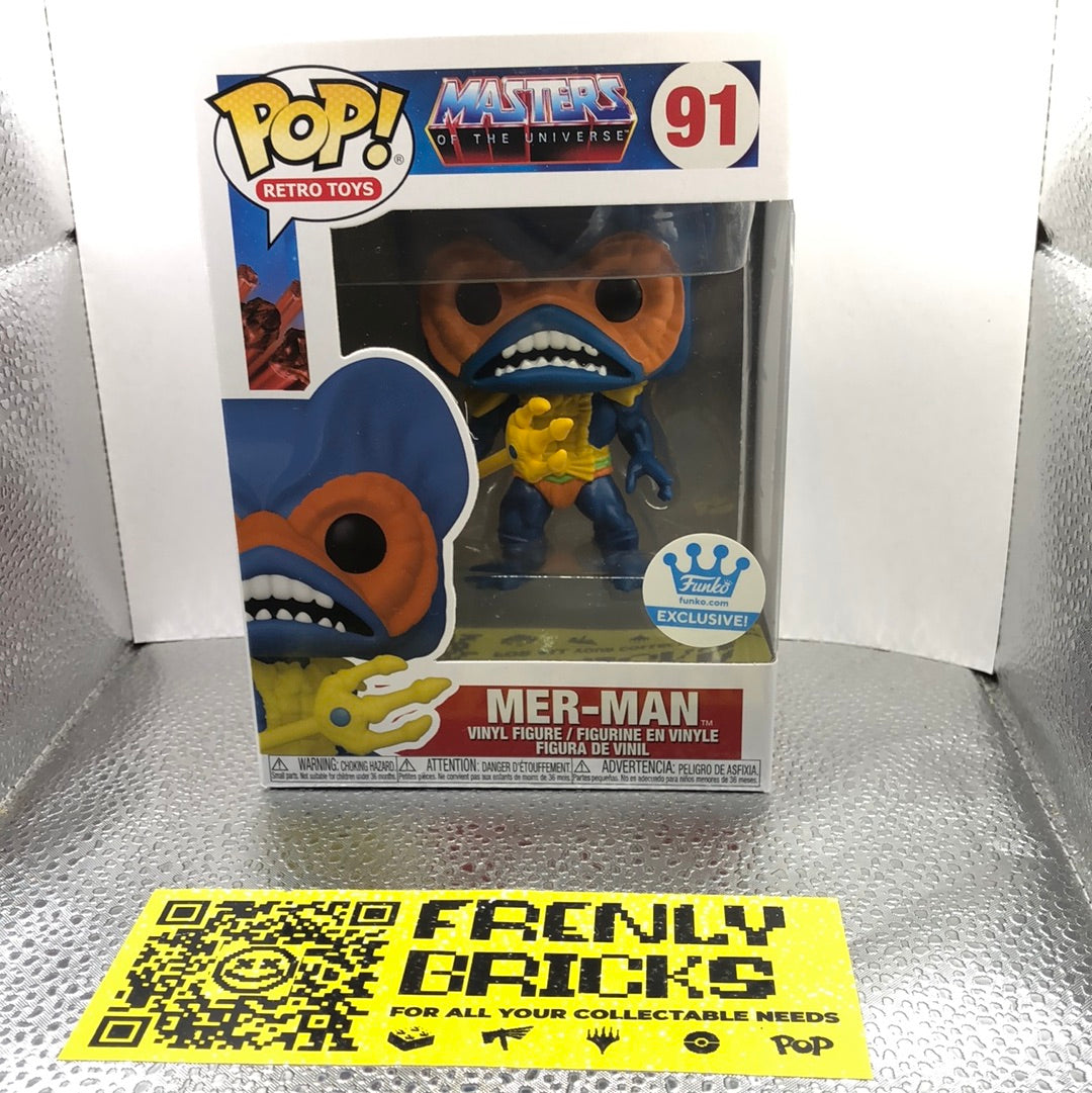 Funko Pop Mer-Man # 91 Masters of the Universe Funko Exclusive MOTU NEW FRENLY BRICKS - Open 7 Days