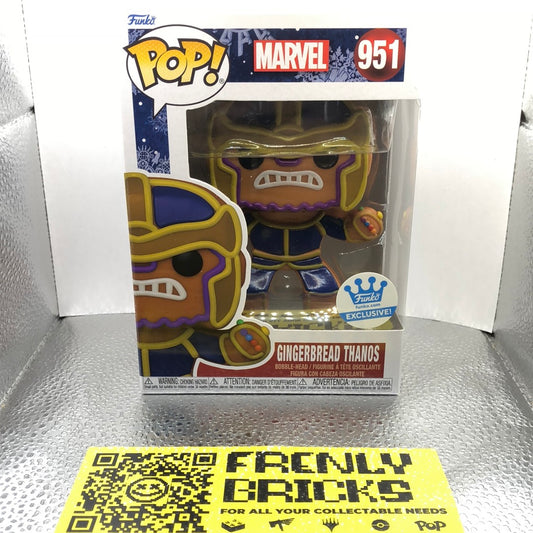 #951 Gingerbread Thanos - Marvel Funko POP with POP Protector FRENLY BRICKS - Open 7 Days