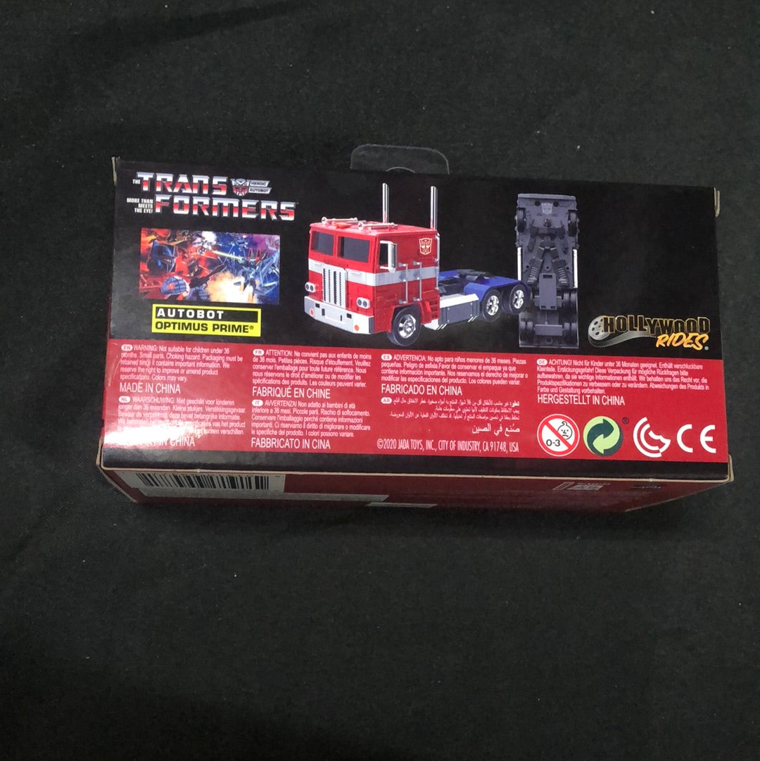 TRANSFORMERS AUTOBOT OPTIMUS PRIME 1:32 SCALE DIE CAST HOLLYWOOD RIDES JADA FRENLY BRICKS - Open 7 Days