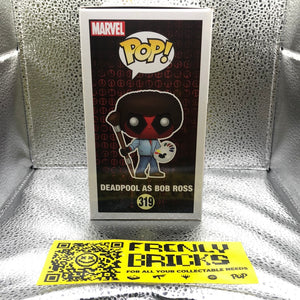 Marvel Deadpool Bob Ross Pop! Vinyl Figure #319 FRENLY BRICKS - Open 7 Days