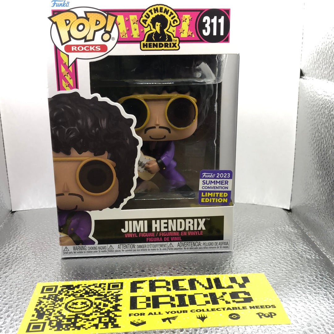 FUNKO POP VINYL JIMI HENDRIX PURPLE SUIT #311 SDCC 2023 EXCLUSIVE FRENLY BRICKS - Open 7 Days