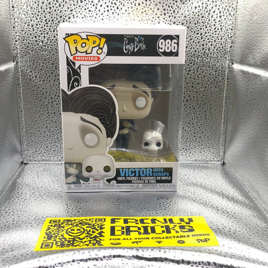 Corpse Bride - Victor Van Dort with Scraps Pop! Vinyl Figure #986 + Protector FRENLY BRICKS - Open 7 Days