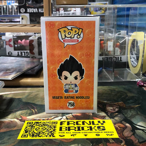 Funko Pop Animation Dragon Ball Z Vegeta Eating Noodles #758 2020 SPRING CONVENTION FRENLY BRICKS - Open 7 Days