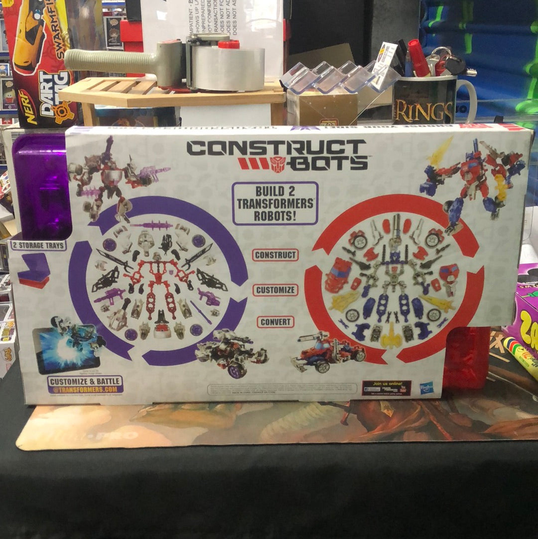 Hasbro Action Figure Transformers Contruct-Bots Optimus Prime & Megatron SEALED FRENLY BRICKS - Open 7 Days