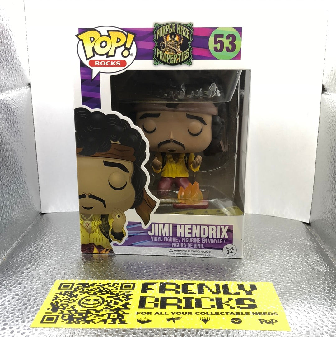 Funko POP! Rocks Jimi Hendrix #53 Vinyl Figure Burning Guitar FRENLY BRICKS - Open 7 Days