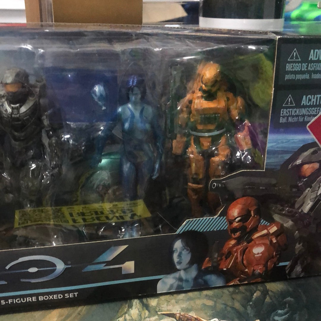 HALO 4 MASTER CHIEF CORTANA CRAWLER WATCHER 2012 5-FIGURE BOXED SET FRENLY BRICKS - Open 7 Days