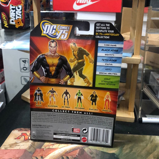 Black Adam figure w/ Shazam button - DC Universe DC Comics 75 Years NEW Mattel FRENLY BRICKS - Open 7 Days