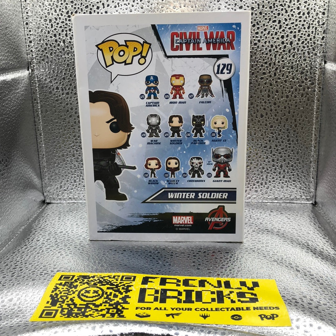 Funko Pop! Vinyl: Marvel - Winter Soldier #129 Captain America Civil War FRENLY BRICKS - Open 7 Days