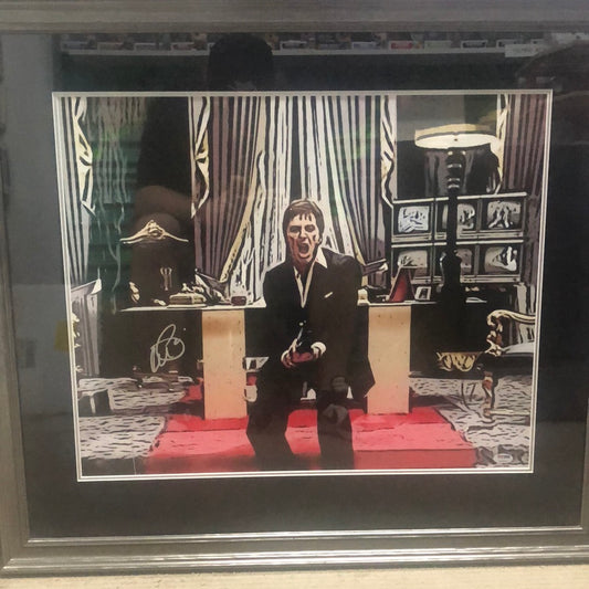 Al Pacino/Scarface “Say hello to my little friend” PSA certified Autographed framed poster FRENLY BRICKS - Open 7 Days