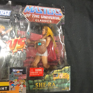 MOTUC Masters of the Universe Classics DC Universe She-Ra vs Supergirl Box Damage FRENLY BRICKS - Open 7 Days