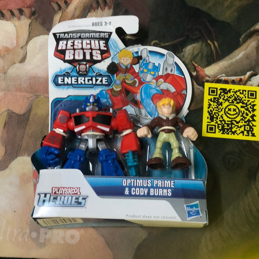 Playskool Heroes Transformers Rescue Bots Energize Optimus Prime Cody Burns New FRENLY BRICKS - Open 7 Days