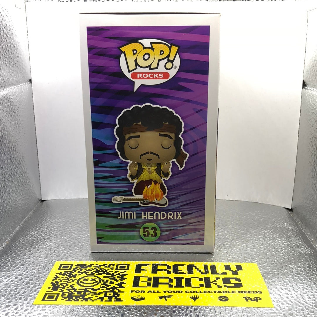 Funko POP! Rocks Jimi Hendrix #53 Vinyl Figure Burning Guitar FRENLY BRICKS - Open 7 Days