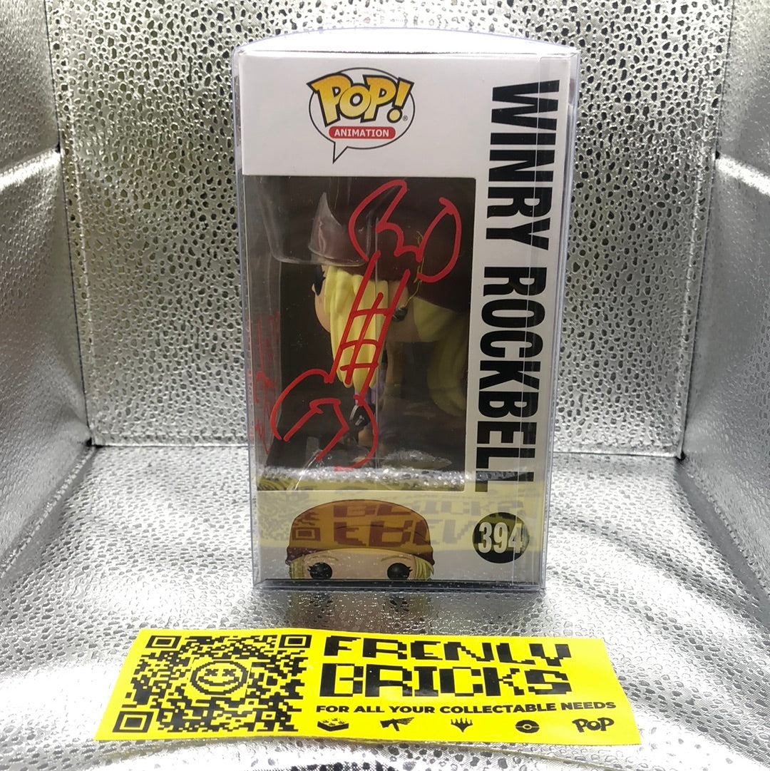 Funko Pop! Animation #394 Fullmetal Alchemist - Winry Rockbell - AUTOGRAPHED “Caitlin Glass” COA INCLUDED FRENLY BRICKS - Open 7 Days