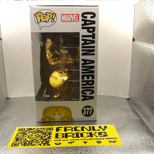 Funko Pop! Captain America Gold Chrome Pop Vinyl #377 FRENLY BRICKS - Open 7 Days