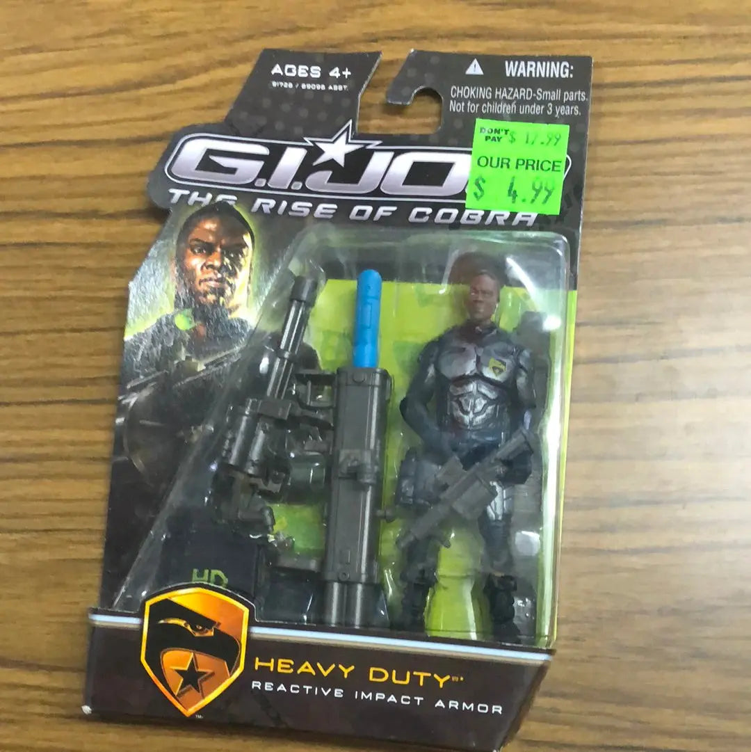 G I Joe The Rise of Cobra HEAVY DUTY W/ REACTIVE IMPACT ARMOR ACTION FIGURE FRENLY BRICKS - Open 7 Days