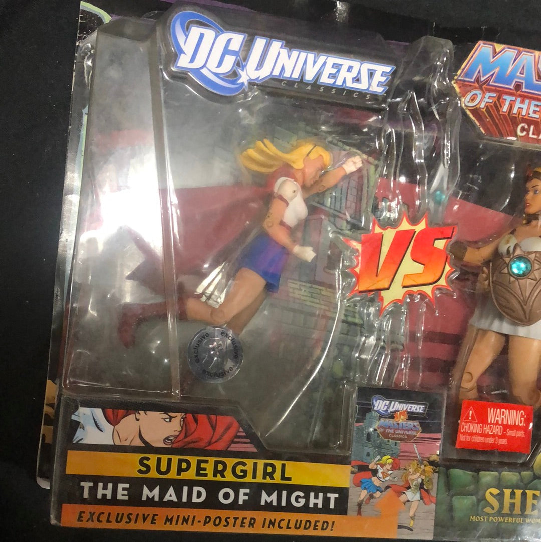 MOTUC Masters of the Universe Classics DC Universe She-Ra vs Supergirl Box Damage FRENLY BRICKS - Open 7 Days