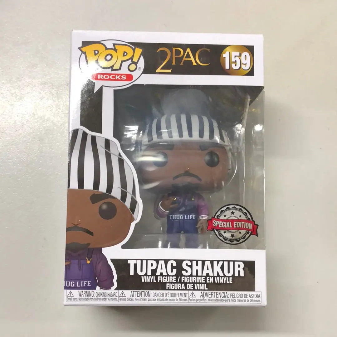 Funko Pop 2 PAC TUPAC SHAKUR #159 Rocks Vinyl Figure Protector NEW FRENLY BRICKS - Open 7 Days