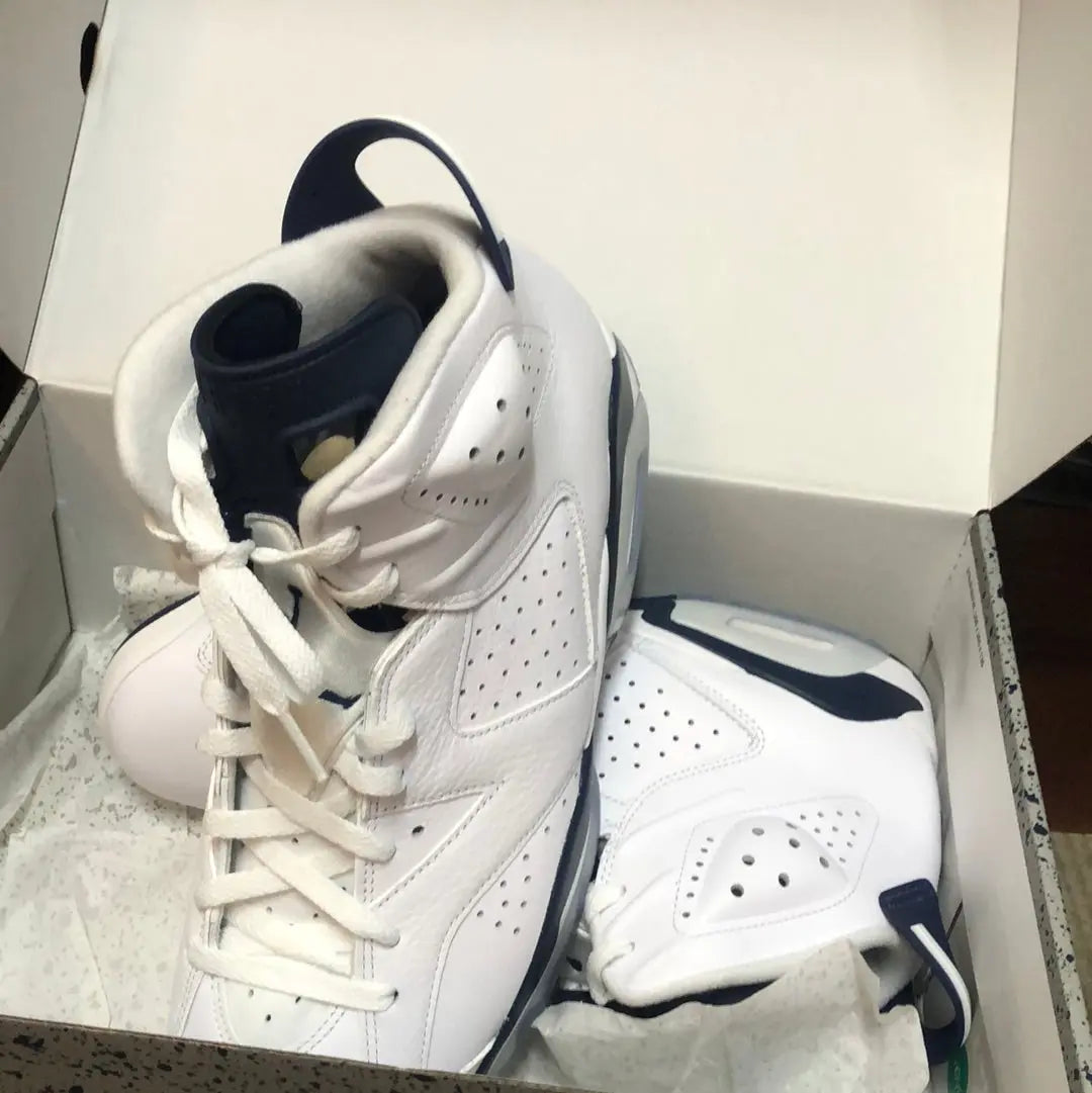 Air Jordan 6 Retro White/Midnight Navy US12 FRENLY BRICKS - Open 7 Days