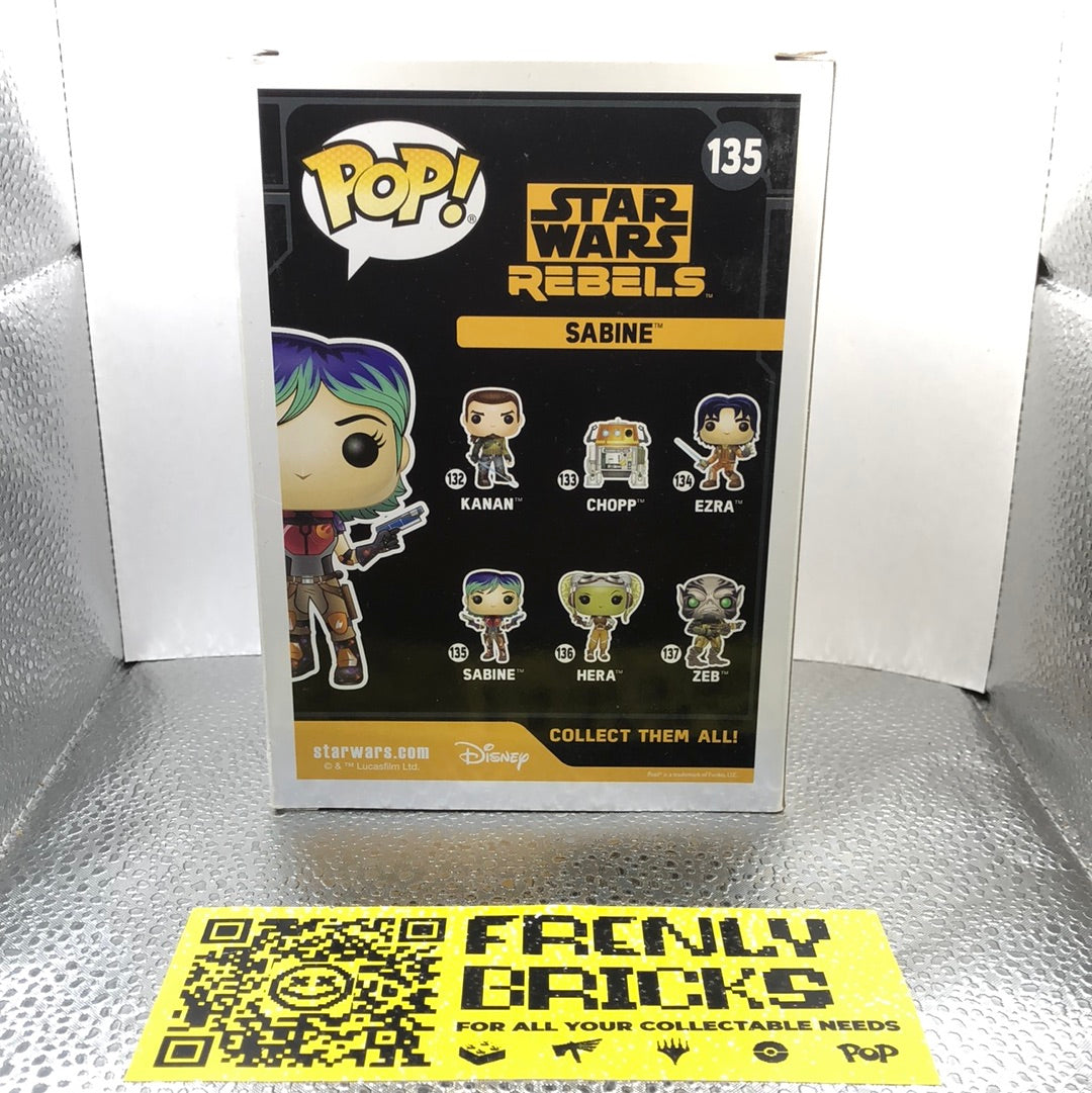 FUNKO POP! VINYL - STAR WARS REBELS - SABINE #135 FRENLY BRICKS - Open 7 Days