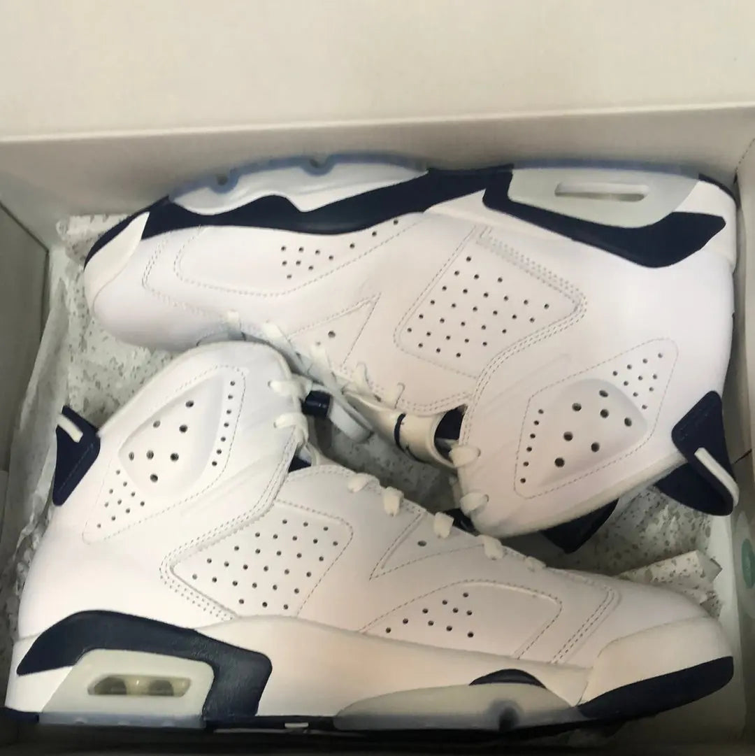 Air Jordan 6 Retro White/Midnight Navy US12 FRENLY BRICKS - Open 7 Days