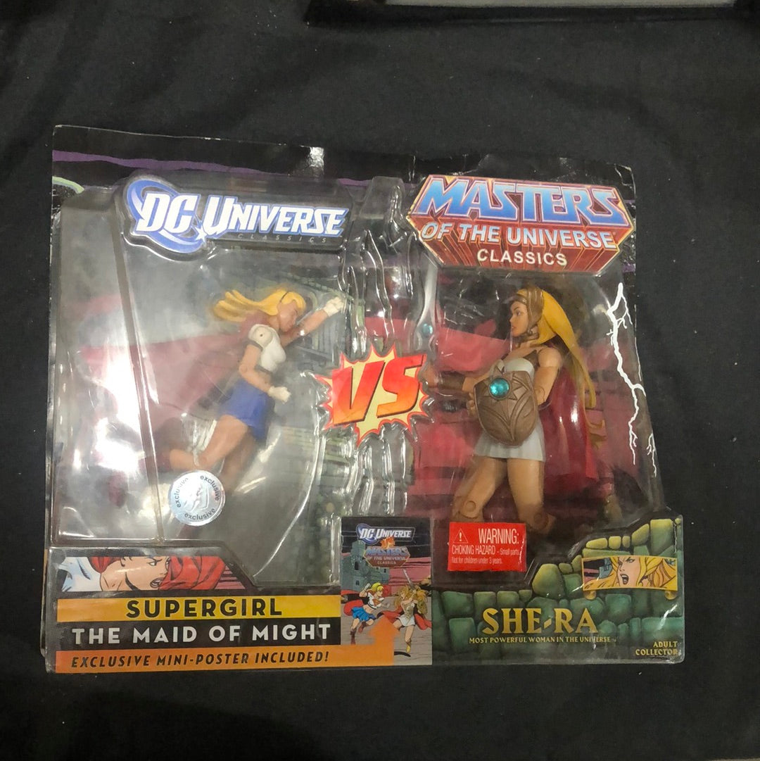 MOTUC Masters of the Universe Classics DC Universe She-Ra vs Supergirl Box Damage FRENLY BRICKS - Open 7 Days