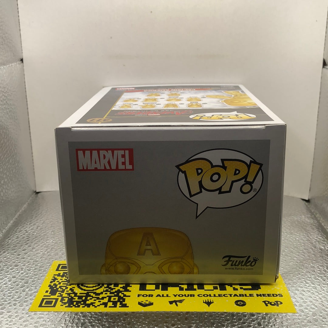 Funko Pop! Captain America Gold Chrome Pop Vinyl #377 FRENLY BRICKS - Open 7 Days