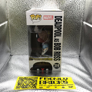 Marvel Deadpool Bob Ross Pop! Vinyl Figure #319 FRENLY BRICKS - Open 7 Days