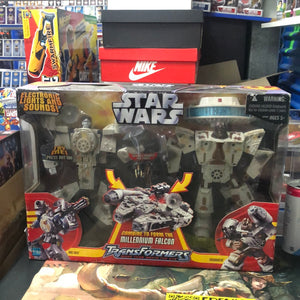 NIB MILLENNIUM FALCON TRANSFORMERS Han Solo CHEWBACCA + 2 BONUS FIGURES FRENLY BRICKS - Open 7 Days