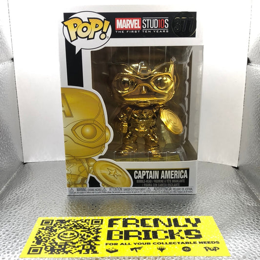 Funko Pop! Captain America Gold Chrome Pop Vinyl #377 FRENLY BRICKS - Open 7 Days