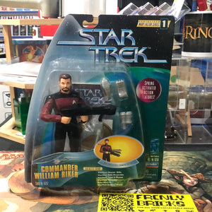 1997 Playmates Star Trek Warp Factor Series 1 Commander William Riker Figure FRENLY BRICKS - Open 7 Days