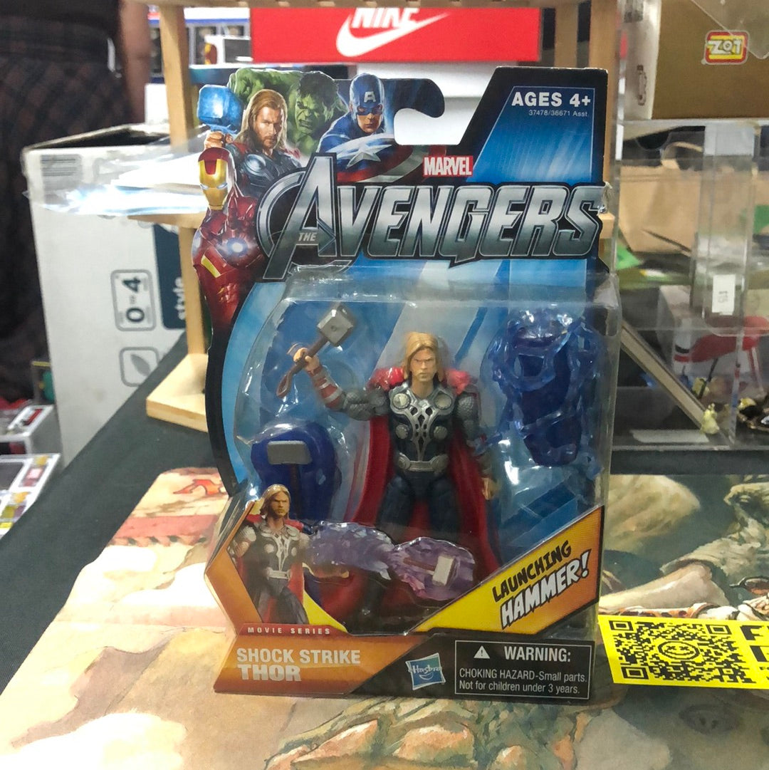 2011 Hasbro Marvel Avengers Shock Strike THOR Movie Series 4” Action Figure FRENLY BRICKS - Open 7 Days