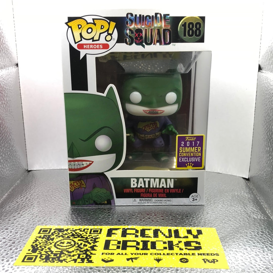 Funko Pop! #188 Suicide Squad "Batman" Joker 2017 Summer Convention Exclusive FRENLY BRICKS - Open 7 Days