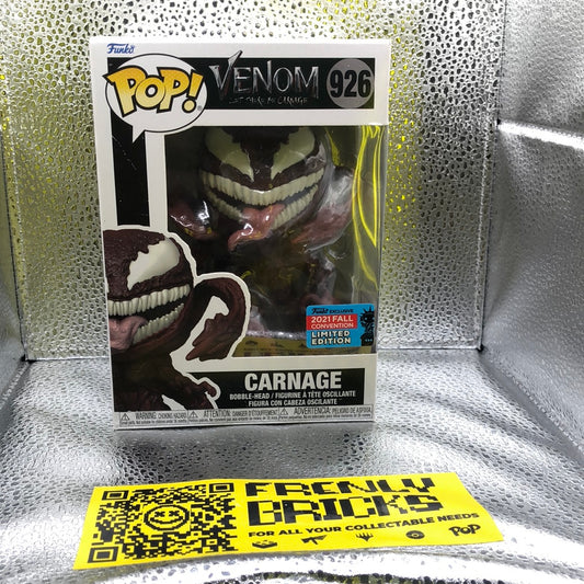 Venom 2 Carnage NYCC 2021 Exclusive Pop! Vinyl Figure #926 FRENLY BRICKS - Open 7 Days