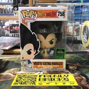 Funko Pop Animation Dragon Ball Z Vegeta Eating Noodles #758 2020 SPRING CONVENTION FRENLY BRICKS - Open 7 Days