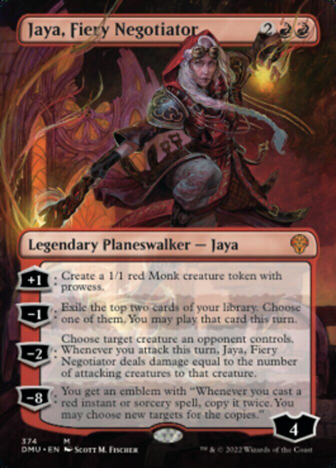 BORDERLESS Jaya, Fiery Negotiator #374 - Mythic Dominaria United FRENLY BRICKS - Open 7 Days