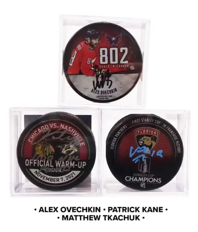 2024/25 Hit Parade Autographed Hockey Puck Platinum Edition Series 1 Hobby Box - Alexander Ovechkin FRENLY BRICKS - Open 7 Days