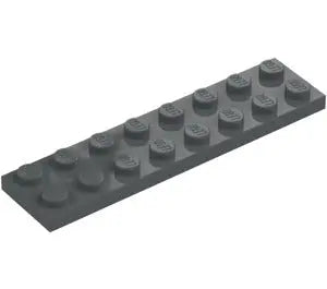 LEGO Dark Stone Gray Plate 2 x 8 (3034) FRENLY BRICKS - Open 7 Days