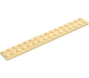 LEGO Tan Plate 2 x 16 (4282) FRENLY BRICKS - Open 7 Days