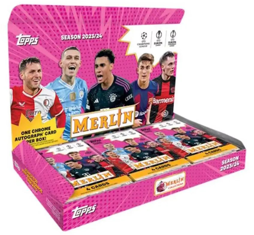 2023-24 Topps Chrome Merlin UEFA Club Competitions Soccer Hobby Box FRENLY BRICKS - Open 7 Days