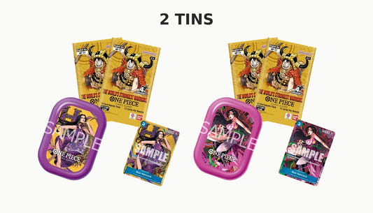 One Piece Card Game Mini Tin TS-03 Hancock art set: Hancock Tin 1 and Hancock Tin 2