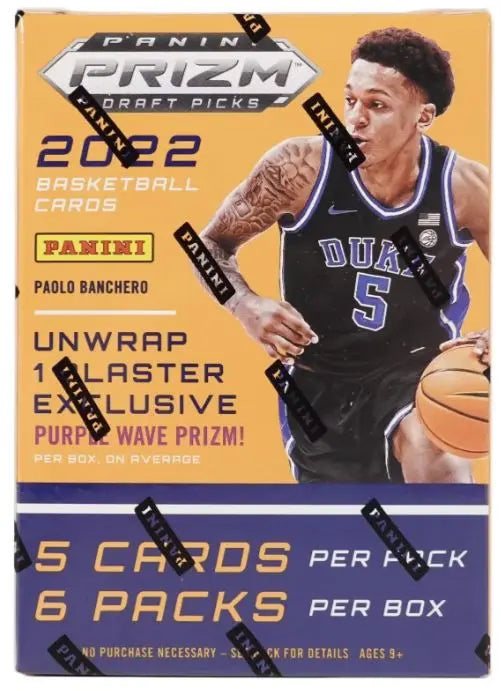 2022/23 Panini Prizm Draft Picks Basketball 6-Pack Blaster Box (Purple Wave!) FRENLY BRICKS - Open 7 Days