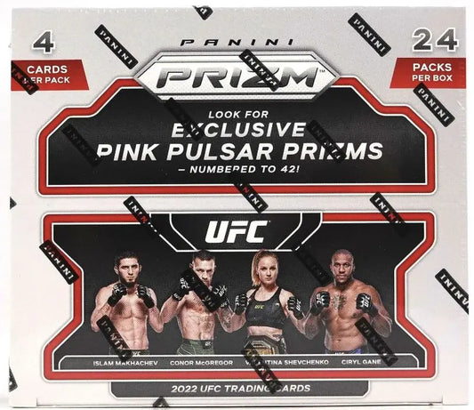 2022 PANINI UFC PRIZM RETAIL 24-PACK BOX (PINK PULSAR PRIZMS) FRENLY BRICKS - Open 7 Days